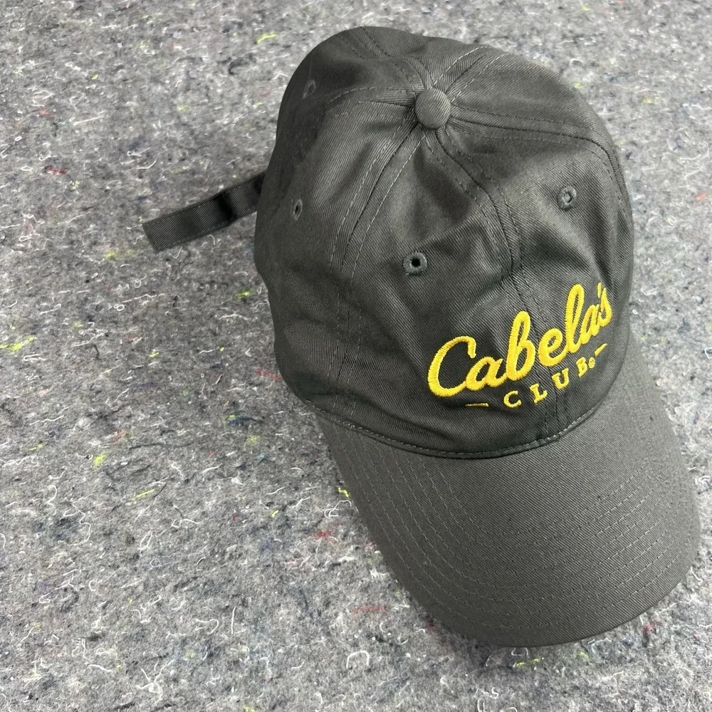 Cabela's Club Adjustable Hat Unisex Gray Yellow Cap One Size Used